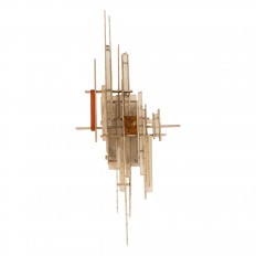 Single sconce composed of amber and frosted glass 